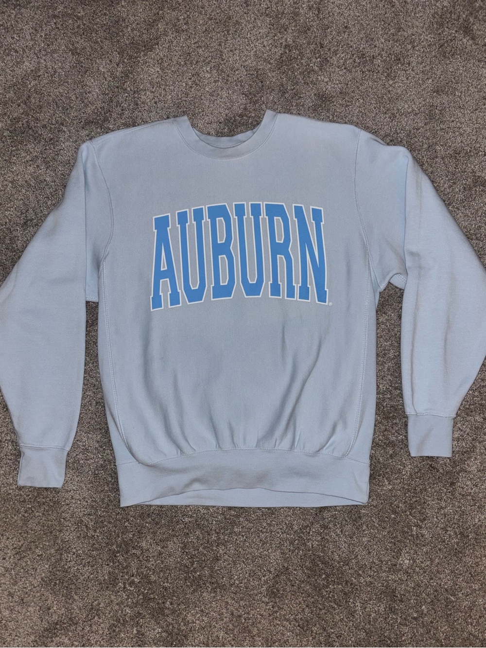 Blue Auburn sweatshirt, never worn, size medium but fits like a large